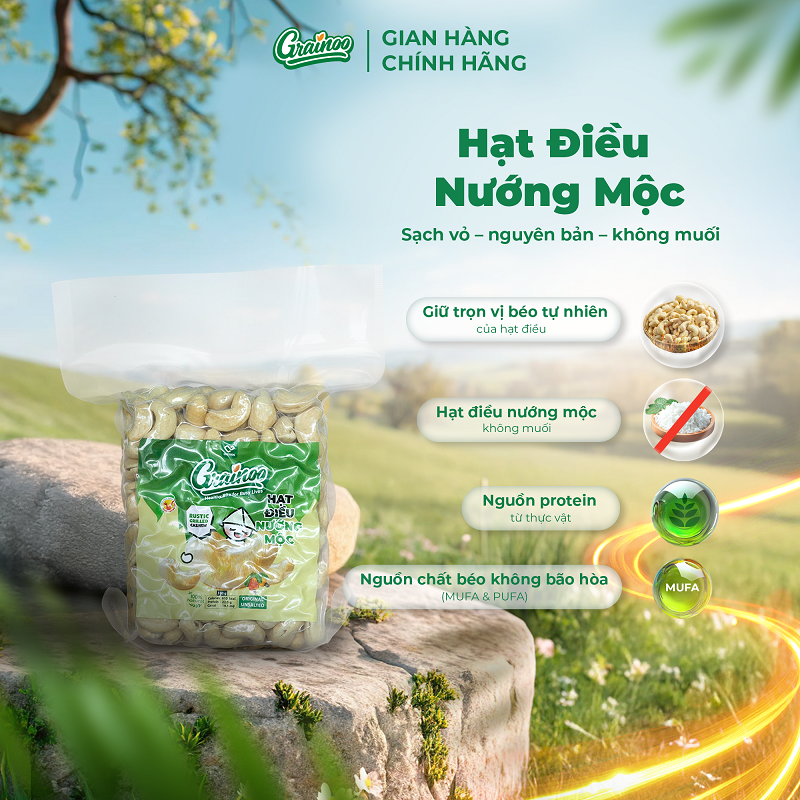 Hạt điều nướng mộc 475g